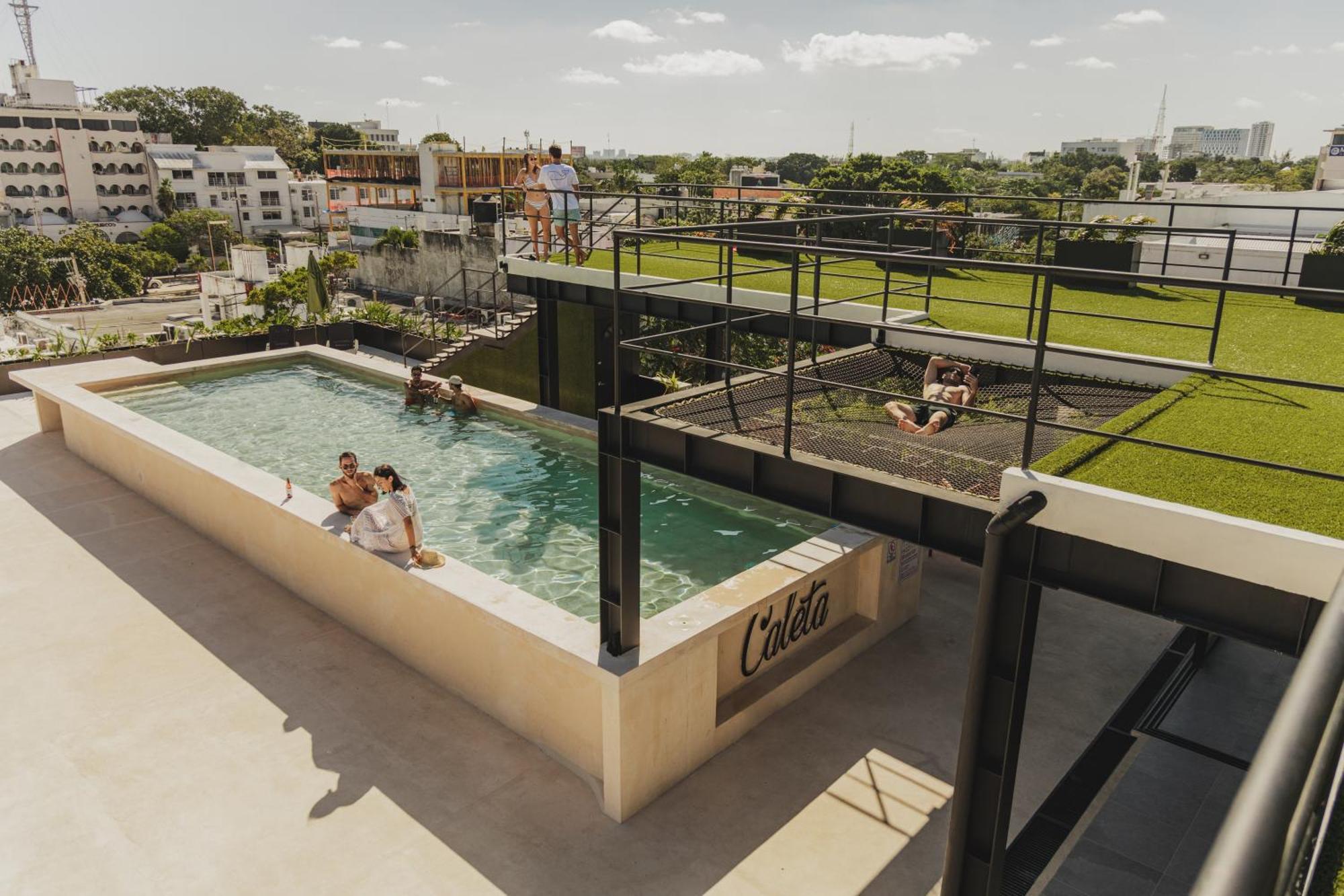 Caleta Hostel Rooftop & Pool Канкун Екстер'єр фото